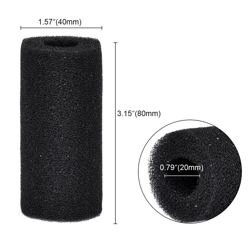 WEAVERBIRD 4PCS Pre-Filter Foam Sponge Roll Aquarium Filter Intake Cover for Aquarium Fish Tank (Large) - Image 2